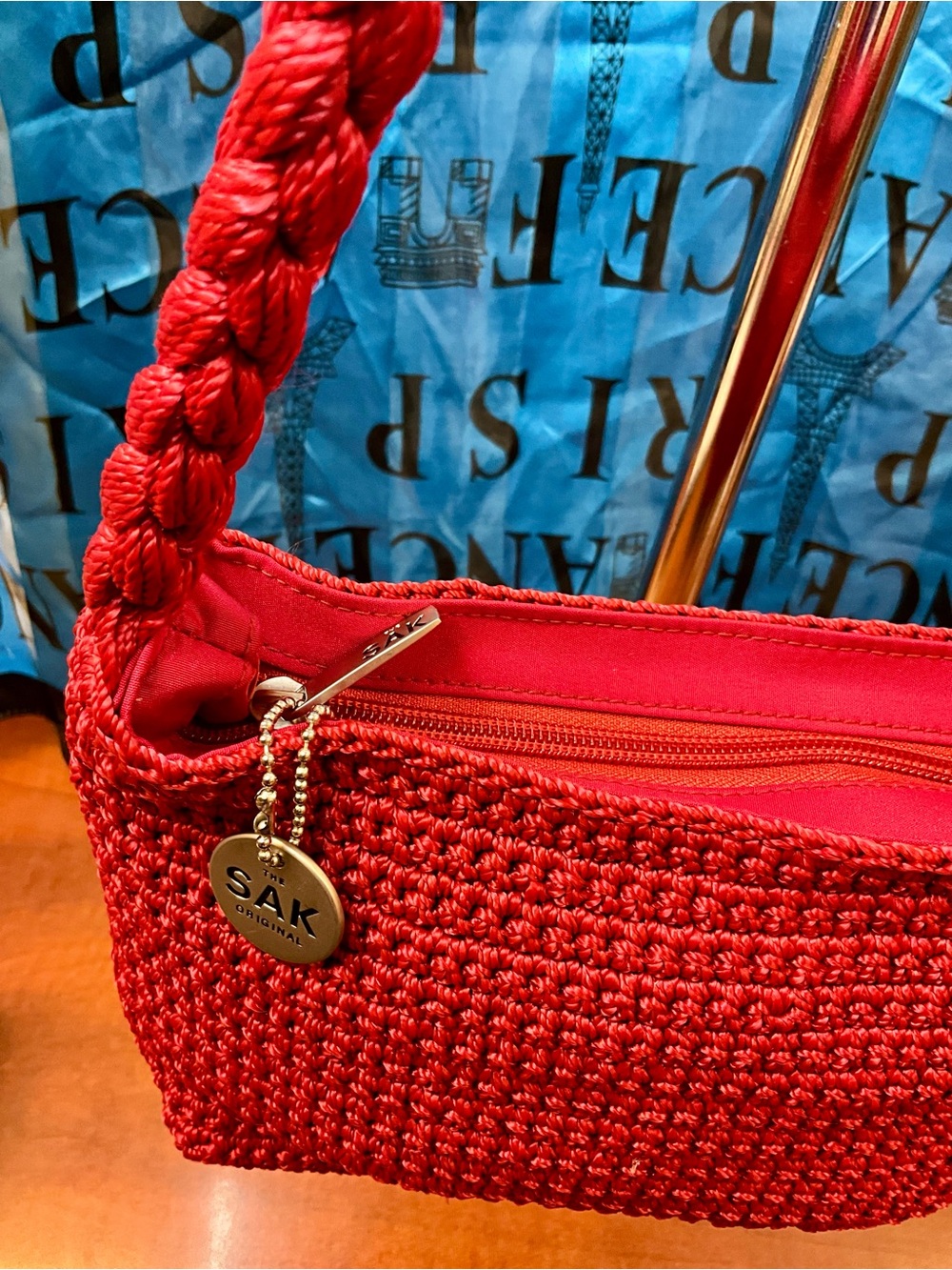 The Sak Red Braided Shoulder Bag - Picture 3 of 9